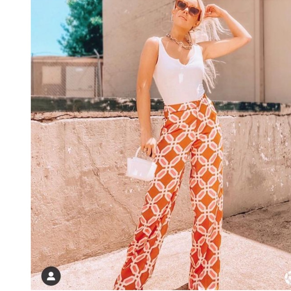 Zara printed pajama style pants
